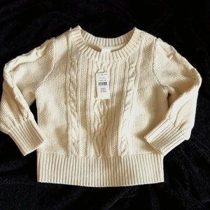 Baby GAP Cream Cable Knit Sweater
